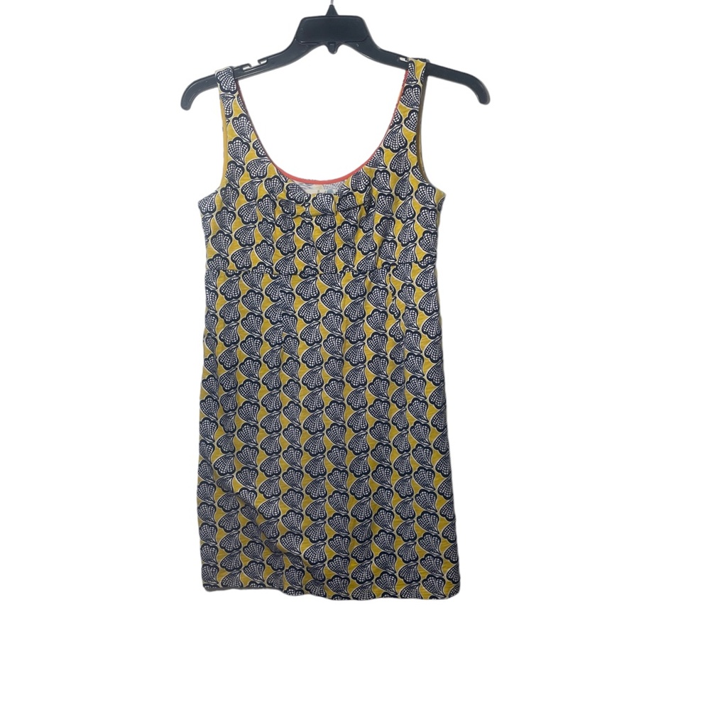 Boden 6 R Sleeveless Dress Blue and Yellow Spring Cruise Summer Golf - Picture 6 of 8